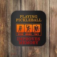 Playing Pickleball Improves Memory Love Pickleball Gift Coaster thumb 0