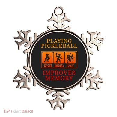 Playing Pickleball Improves Memory Love Pickleball Gift Ornament