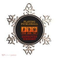 Playing Pickleball Improves Memory Love Pickleball Gift Ornament thumb 0