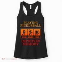 Playing Pickleball Improves Memory Love Pickleball Gift Women's Tank Top thumb 0