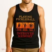 Playing Pickleball Improves Memory Love Pickleball Gift Tank Top thumb 3