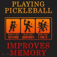 Playing Pickleball Improves Memory Love Pickleball Gift Golf Towel thumb 3