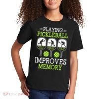Playing Pickleball Improves Memory Pickleball Funny Kids T-Shirt thumb 2