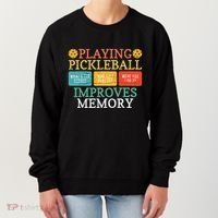 Playing Pickleball Improves Memory retro Pickleball Dinking Women's Sweatshirt thumb 0