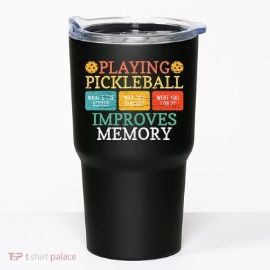 Playing Pickleball Improves Memory retro Pickleball Dinking Tumbler