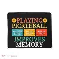 Playing Pickleball Improves Memory retro Pickleball Dinking Mousepad thumb 0