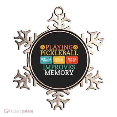 Playing Pickleball Improves Memory retro Pickleball Dinking Ornament