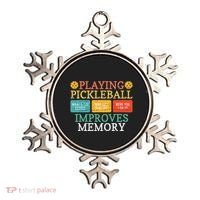 Playing Pickleball Improves Memory retro Pickleball Dinking Ornament thumb 0