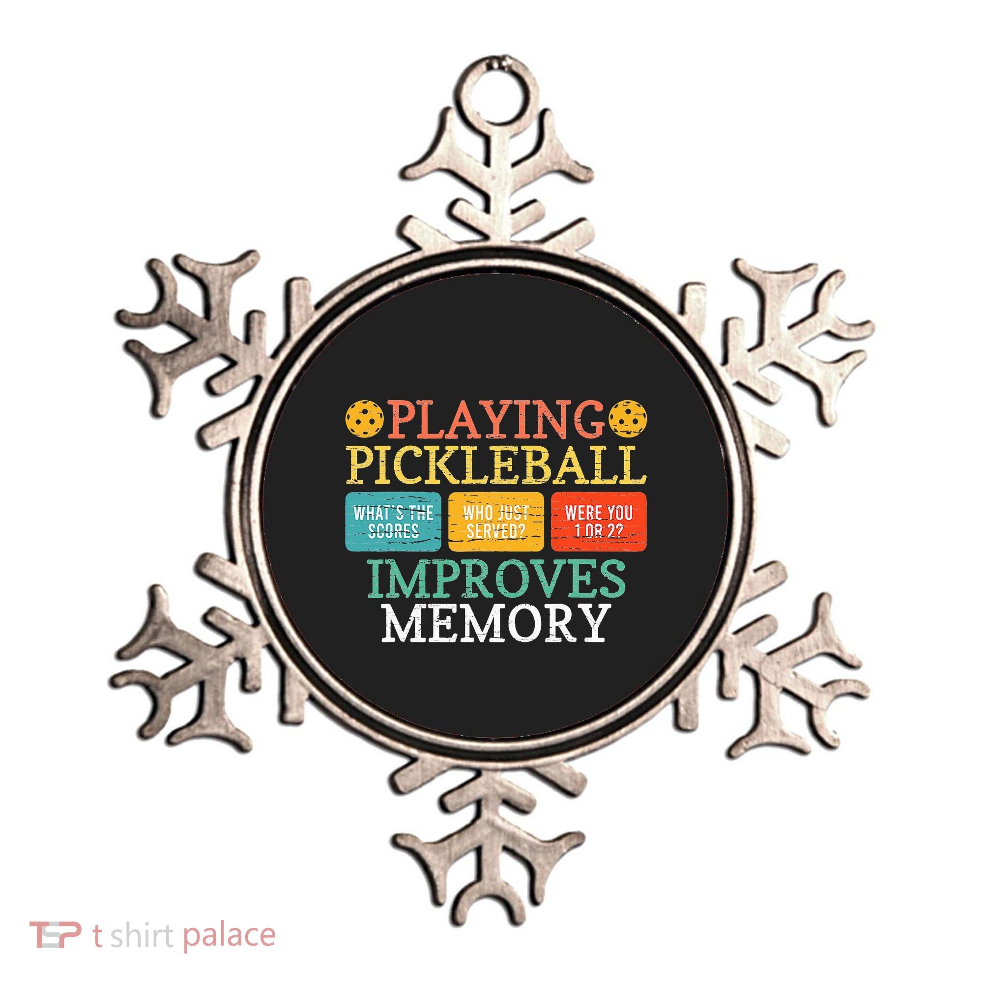Playing Pickleball Improves Memory retro Pickleball Dinking Ornament