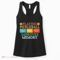 Playing Pickleball Improves Memory retro Pickleball Dinking Women's Tank Top thumb 0