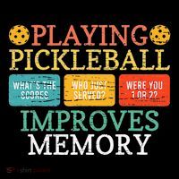 Playing Pickleball Improves Memory retro Pickleball Dinking Women's T-Shirt thumb 6