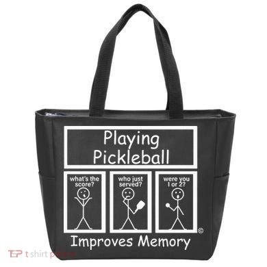 Playing Pickleball Improves Memory Funny Pickleball Tote Bag