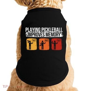Playing Pickleball Improves Memory Pickleball Player Cute Gift Doggie Tank