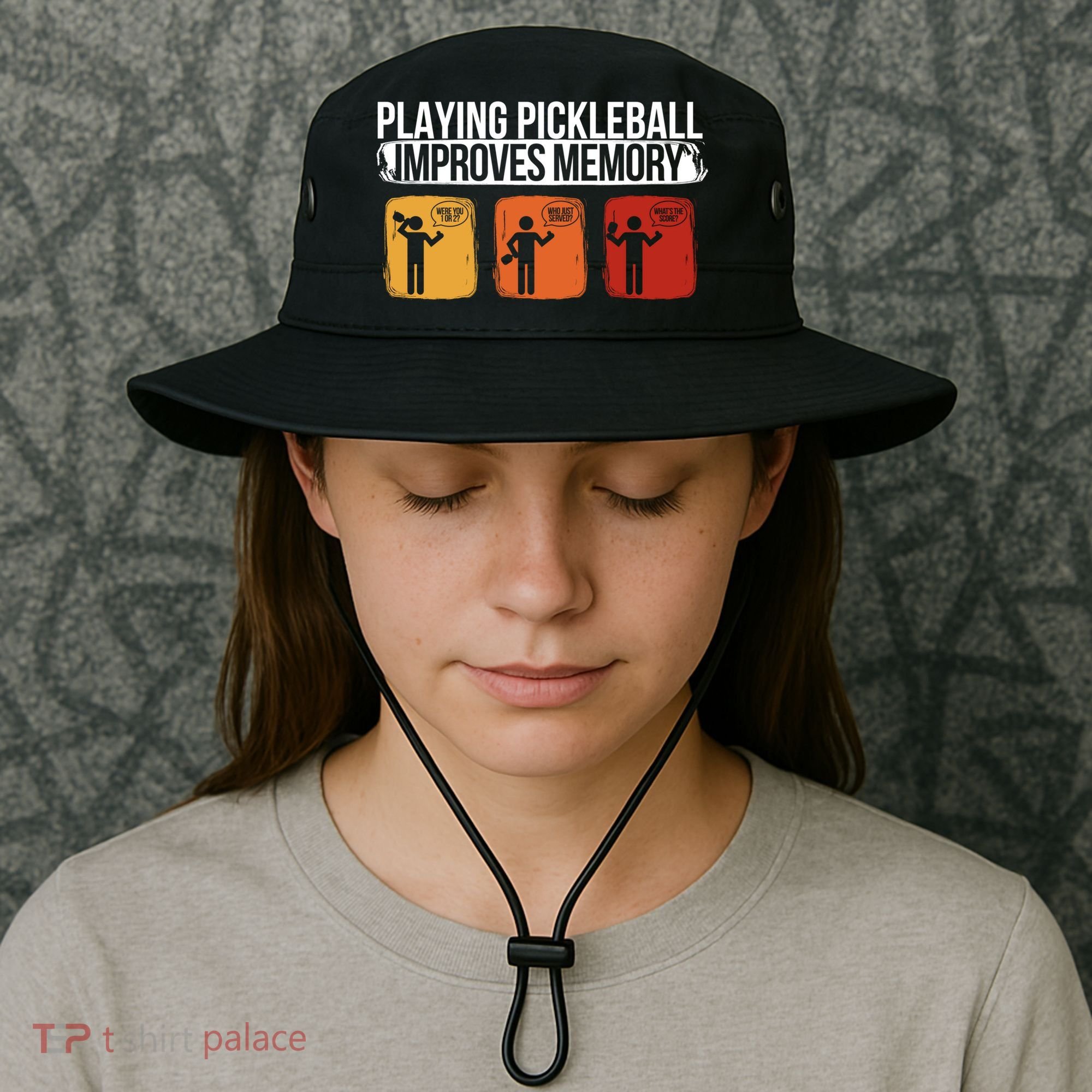 Playing Pickleball Improves Memory Pickleball Player Cute Gift Bucket Hat