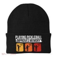 Playing Pickleball Improves Memory Pickleball Player Cute Gift Beanie thumb 0