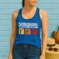 Playing Pickleball Improves Memory Pickleball Player Cute Gift Women's Tank Top thumb 2