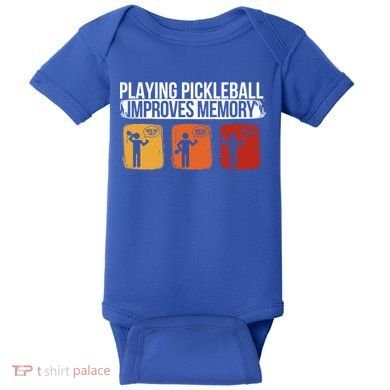 Playing Pickleball Improves Memory Pickleball Player Cute Gift Baby Bodysuit