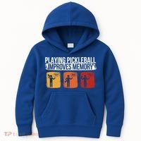 Playing Pickleball Improves Memory Pickleball Player Cute Gift Kids Hoodie thumb 0