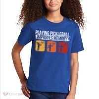 Playing Pickleball Improves Memory Pickleball Player Cute Gift Kids T-Shirt thumb 2