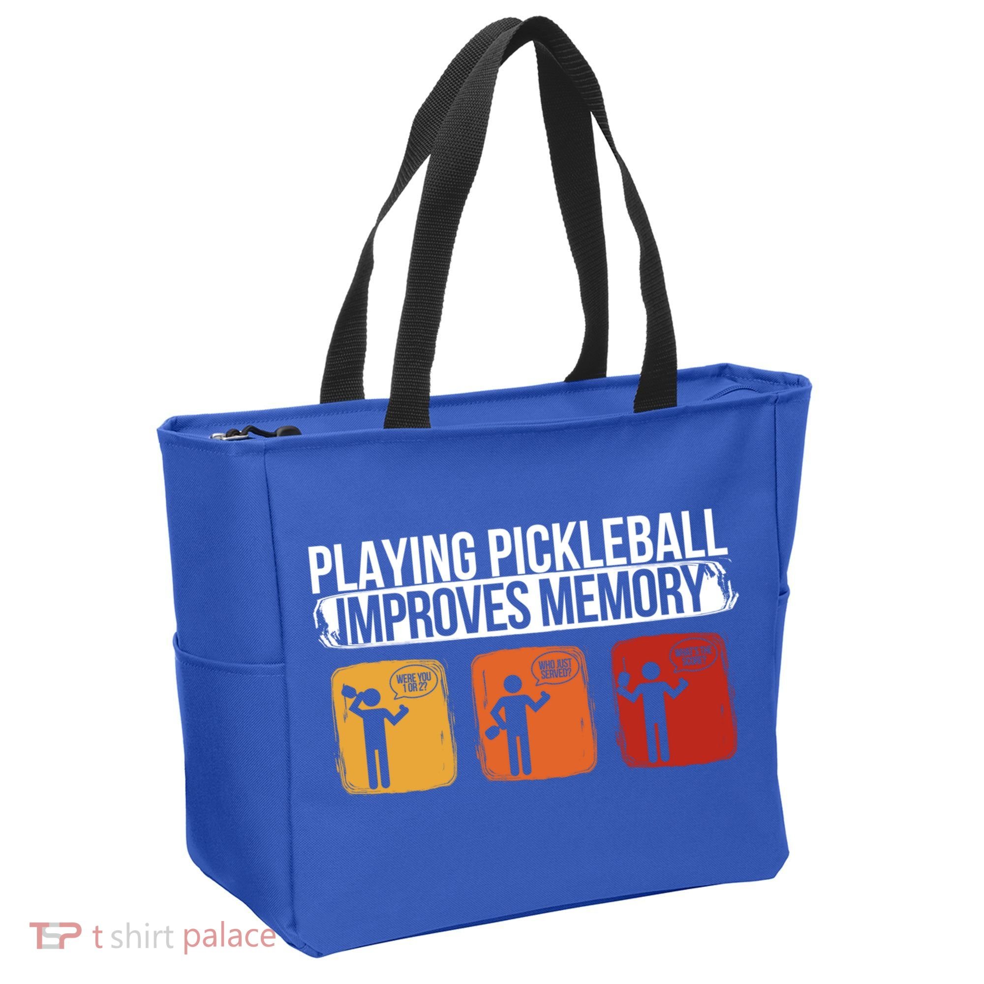 Playing Pickleball Improves Memory Pickleball Player Cute Gift Tote Bag