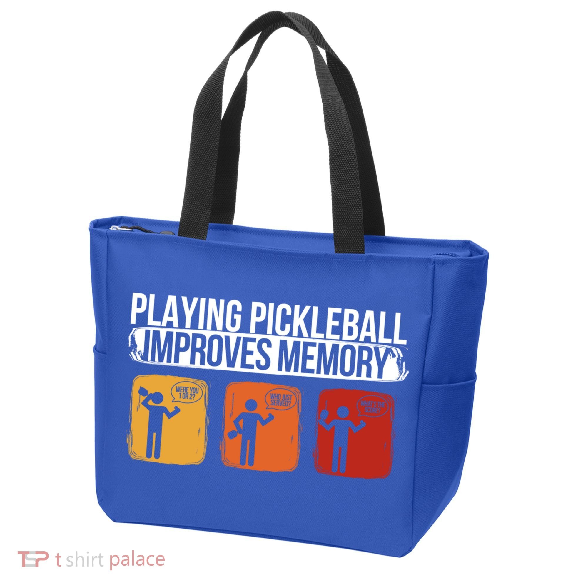 Playing Pickleball Improves Memory Pickleball Player Cute Gift Tote Bag