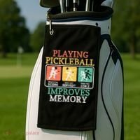 Playing Pickleball Improves Memory Pickleball Golf Towel thumb 2
