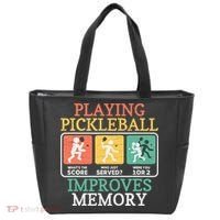 Playing Pickleball Improves Memory Pickleball Tote Bag thumb 0