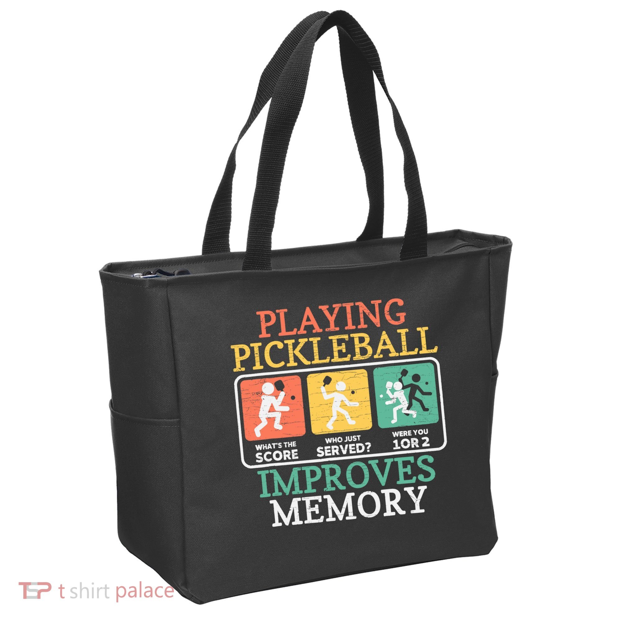 Playing Pickleball Improves Memory Pickleball Tote Bag