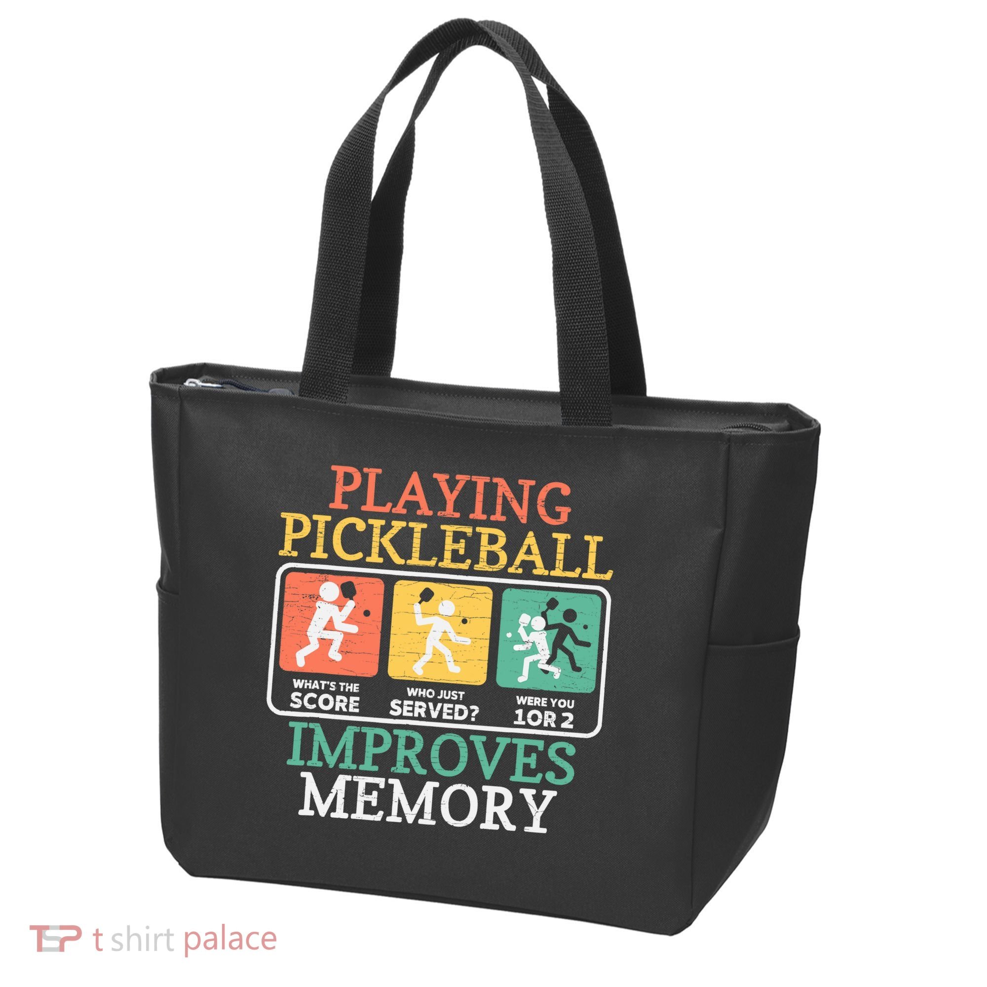 Playing Pickleball Improves Memory Pickleball Tote Bag