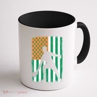 Ping Pong Irish American Flag St Patrick's Day Table Tennis Funny Gift Coffee Mug thumb 1