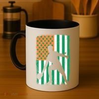 Ping Pong Irish American Flag St Patrick's Day Table Tennis Funny Gift Coffee Mug thumb 4