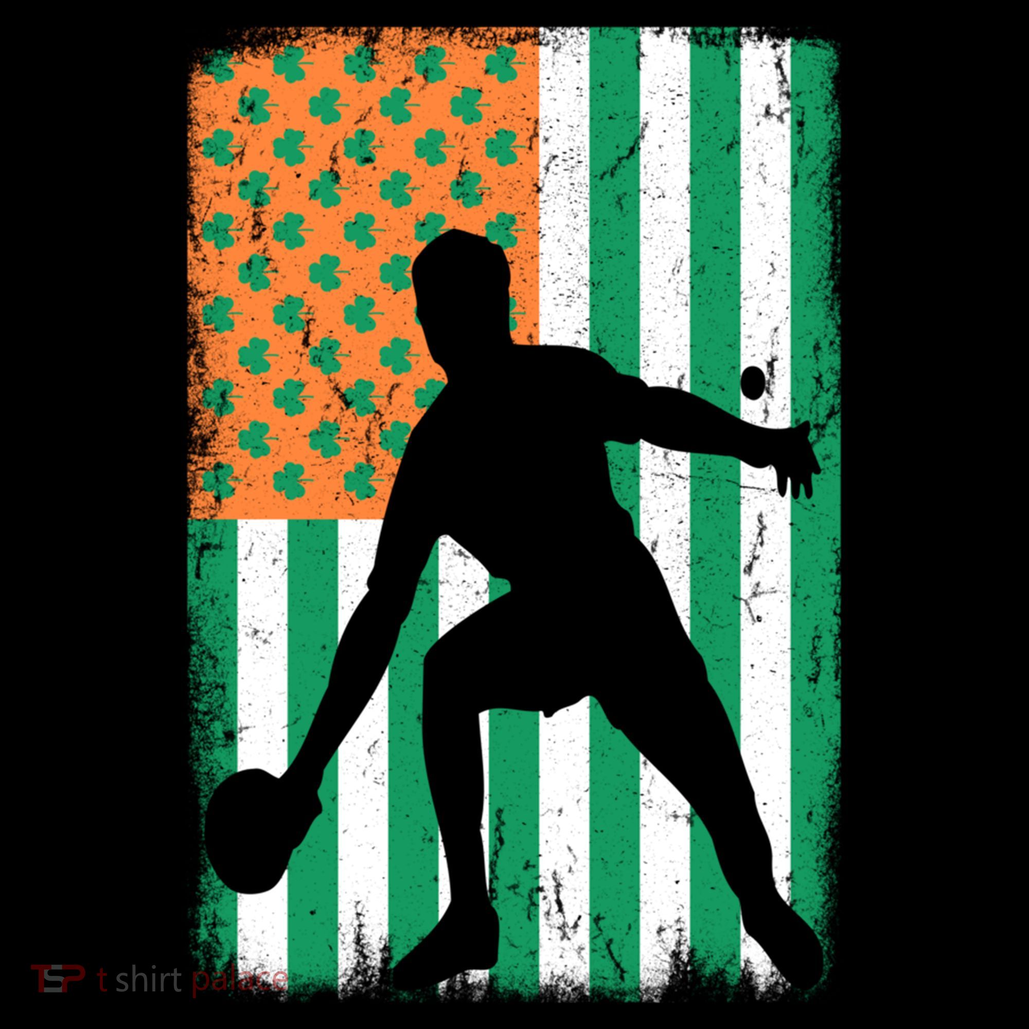 Ping Pong Irish American Flag St Patrick's Day Table Tennis Funny Gift Coffee Mug