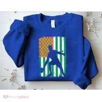 Ping Pong Irish American Flag St Patrick's Day Table Tennis Funny Gift Sweatshirt thumb 2