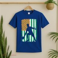 Ping Pong Irish American Flag St Patrick's Day Table Tennis Funny Gift T-Shirt thumb 2