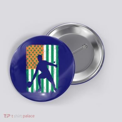Ping Pong Irish American Flag St Patrick's Day Table Tennis Funny Gift Button