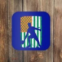 Ping Pong Irish American Flag St Patrick's Day Table Tennis Funny Gift Coaster thumb 0