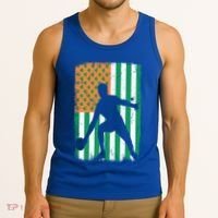 Ping Pong Irish American Flag St Patrick's Day Table Tennis Funny Gift Tank Top thumb 3