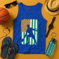 Ping Pong Irish American Flag St Patrick's Day Table Tennis Funny Gift Tank Top thumb 4