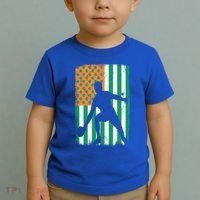 Ping Pong Irish American Flag St Patrick's Day Table Tennis Funny Gift Toddler T-Shirt thumb 2