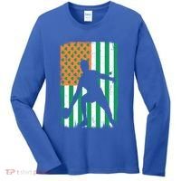 Ping Pong Irish American Flag St Patrick's Day Table Tennis Funny Gift Women's Long Sleeve Shirt thumb 0