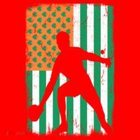 Ping Pong Irish American Flag St Patrick's Day Table Tennis Funny Gift Santa Hat thumb 1