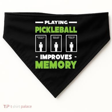 Playing Pickleball Improves Memory USA-Made Doggie Bandana