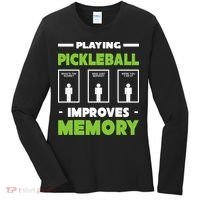 Playing Pickleball Improves Memory Women's Long Sleeve Shirt thumb 0