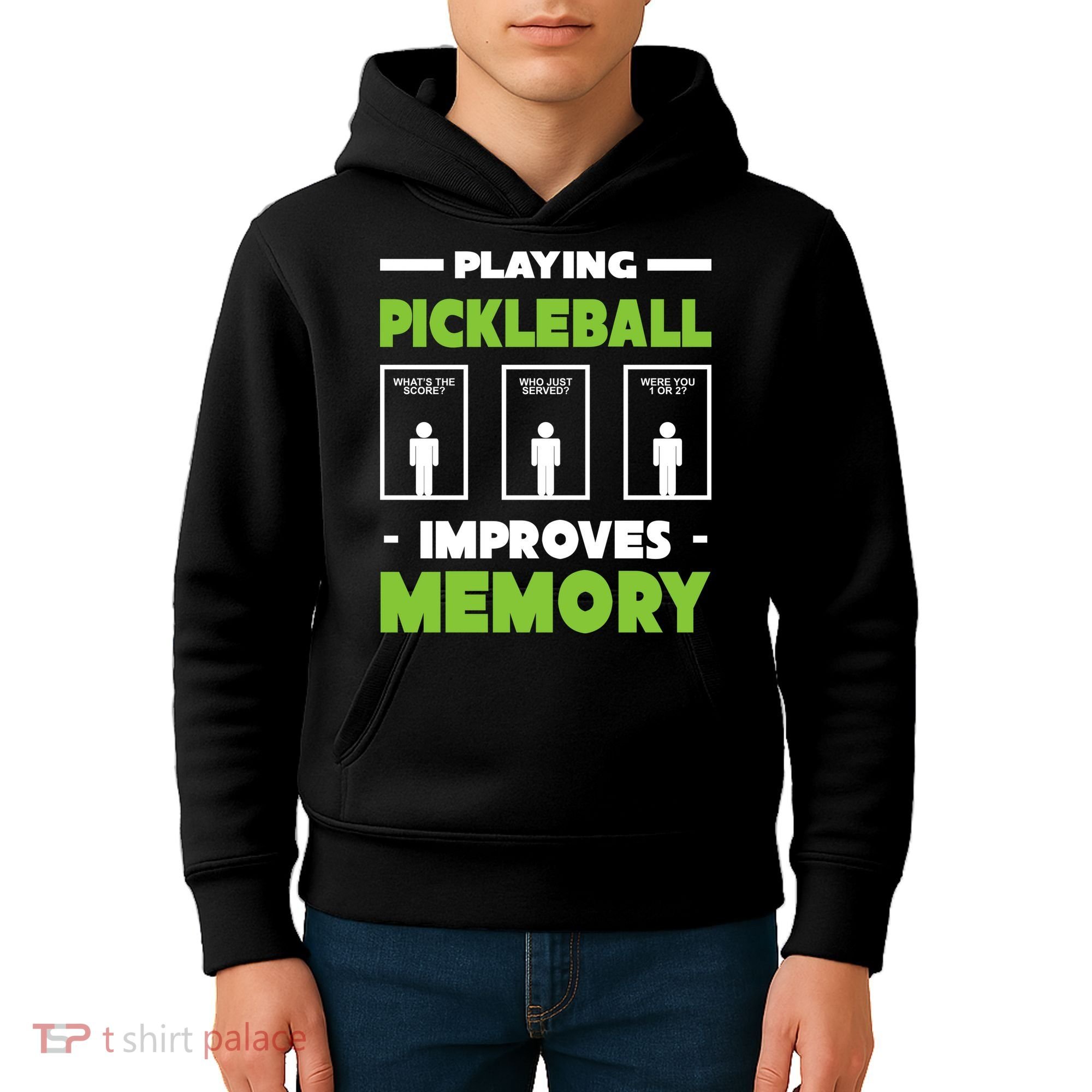 Playing Pickleball Improves Memory Kids Hoodie
