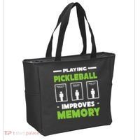 Playing Pickleball Improves Memory Tote Bag thumb 2