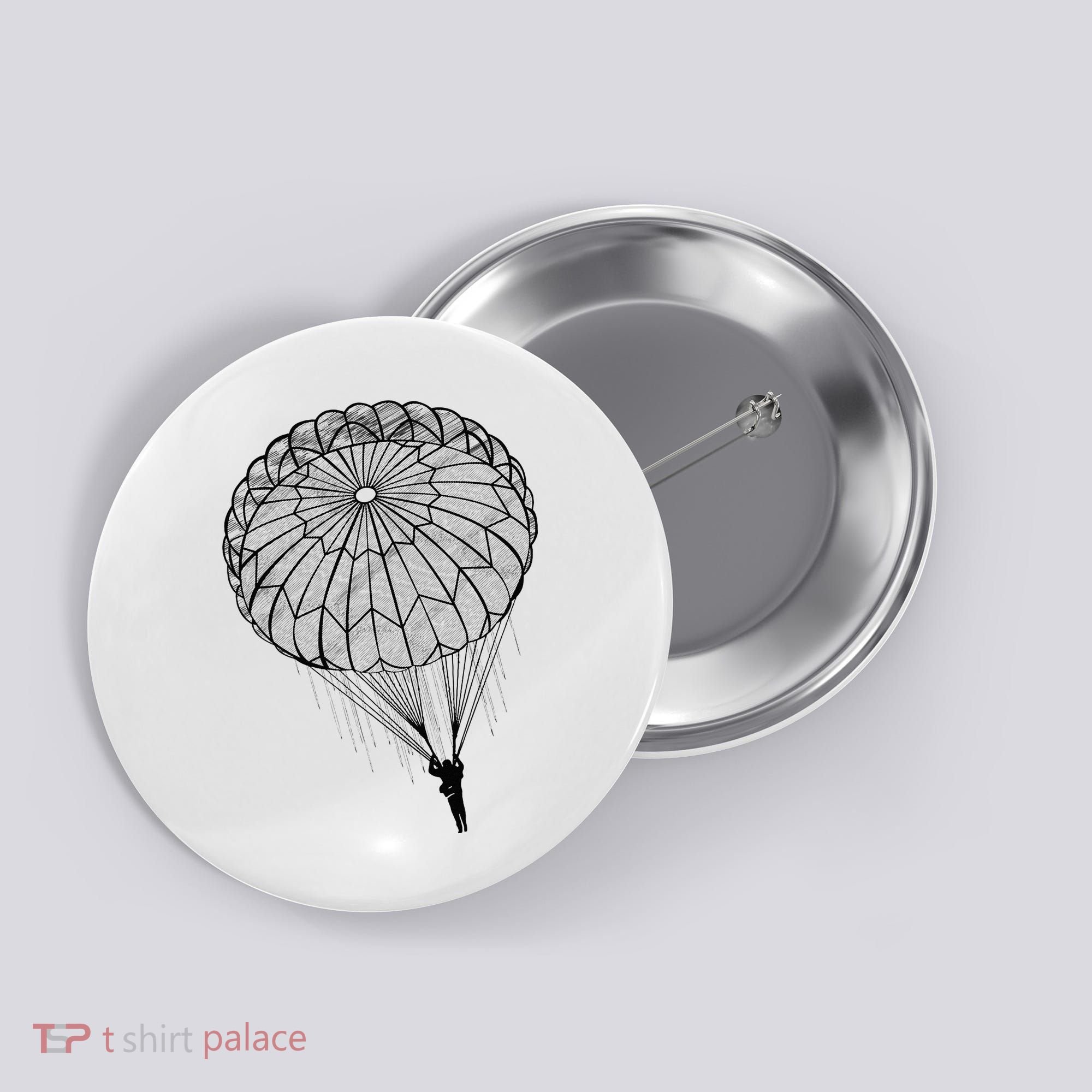 Paratrooper Parachute Jump Army Airborne Button