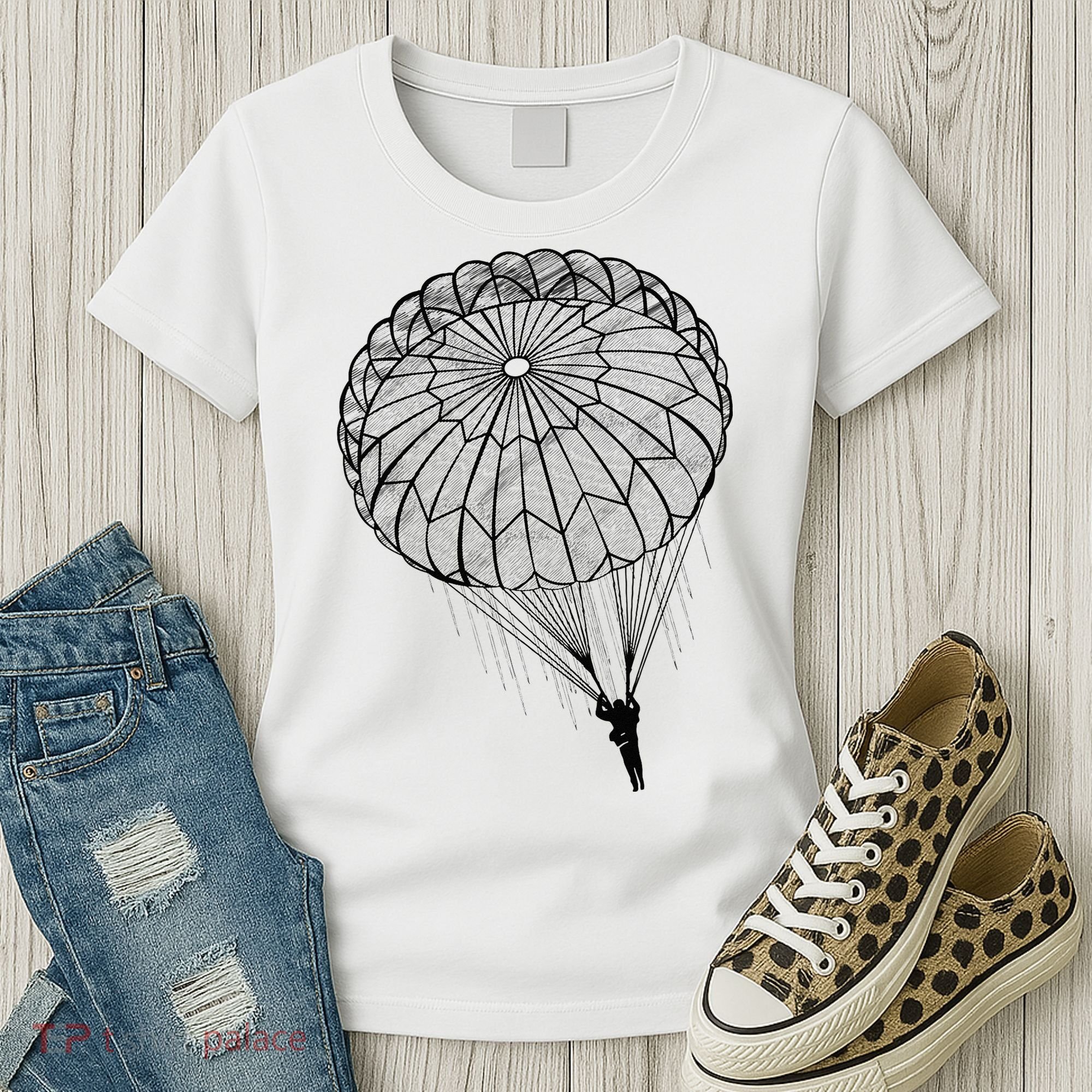 Paratrooper Parachute Jump Army Airborne Women's T-Shirt