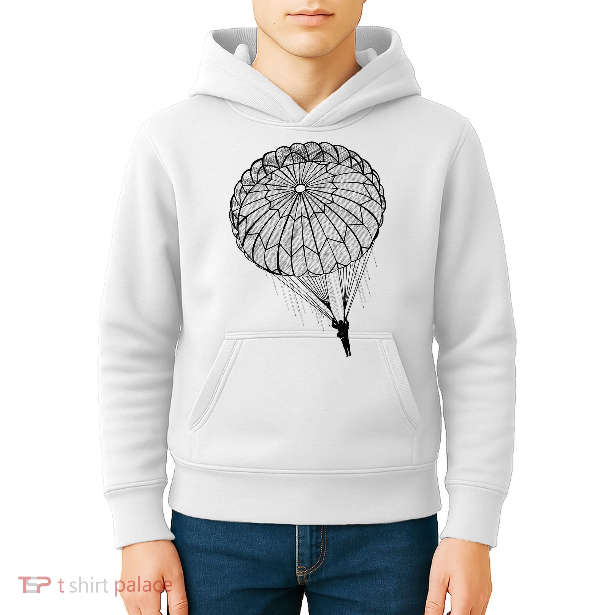 Paratrooper Parachute Jump Army Airborne Kids Hoodie