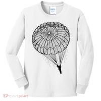 Paratrooper Parachute Jump Army Airborne Kids Long Sleeve Shirt thumb 0