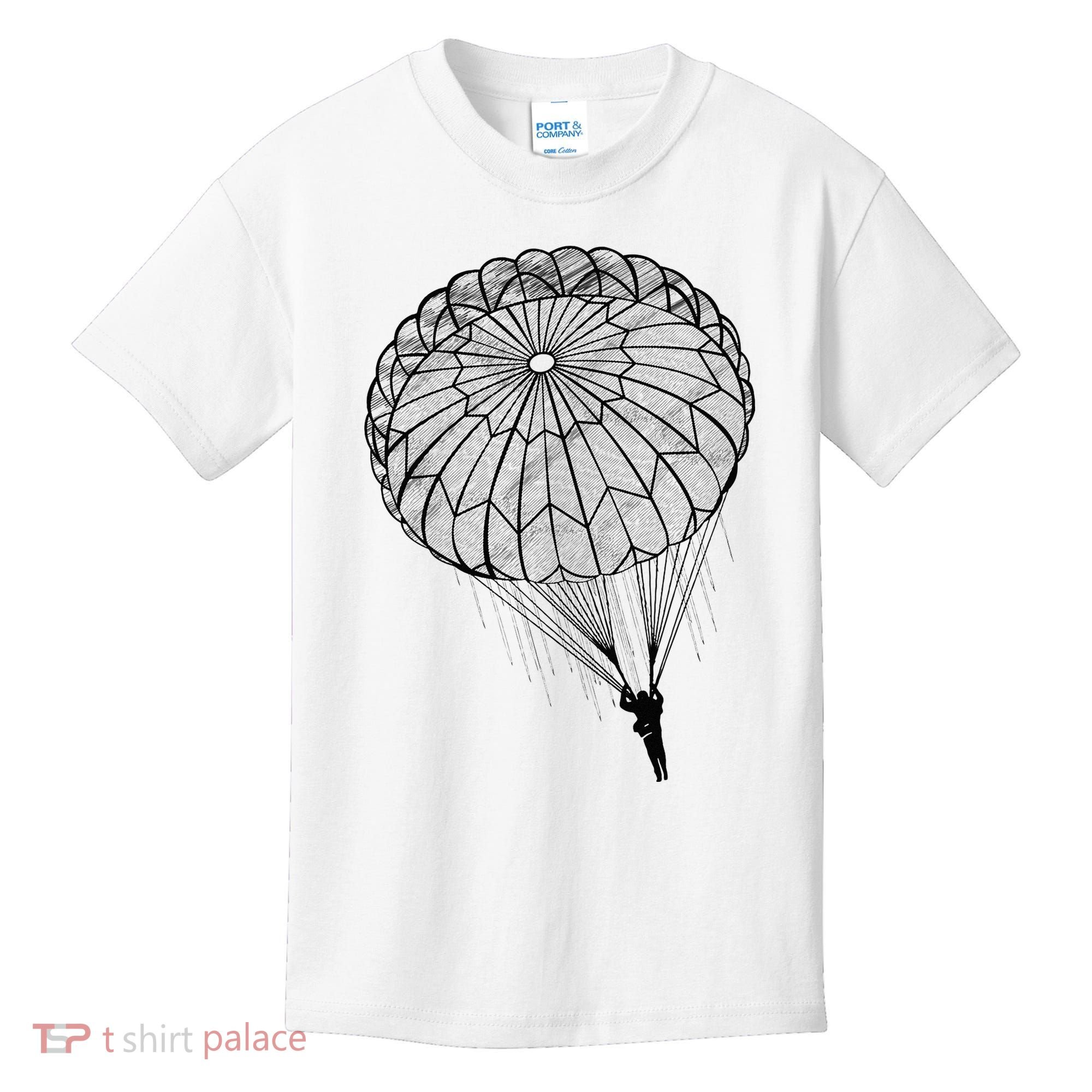 Paratrooper Parachute Jump Army Airborne Kids T-Shirt